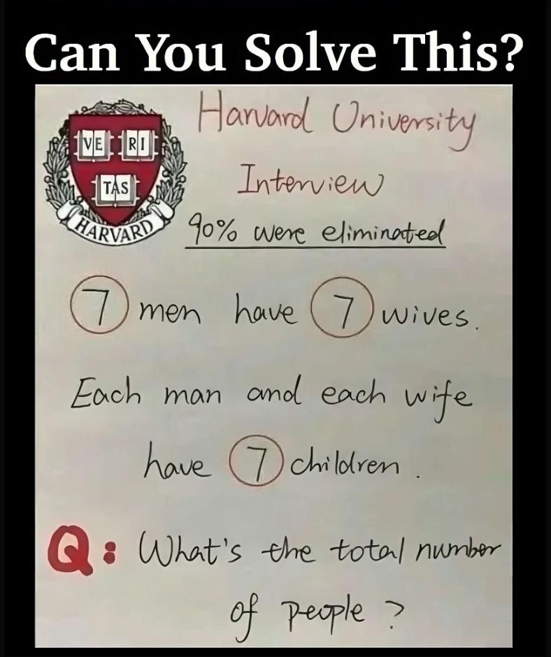 Harvard University's puzzle stumps most people! Can you solve the riddle that eliminated 90% of interviewees? Try your skills now.